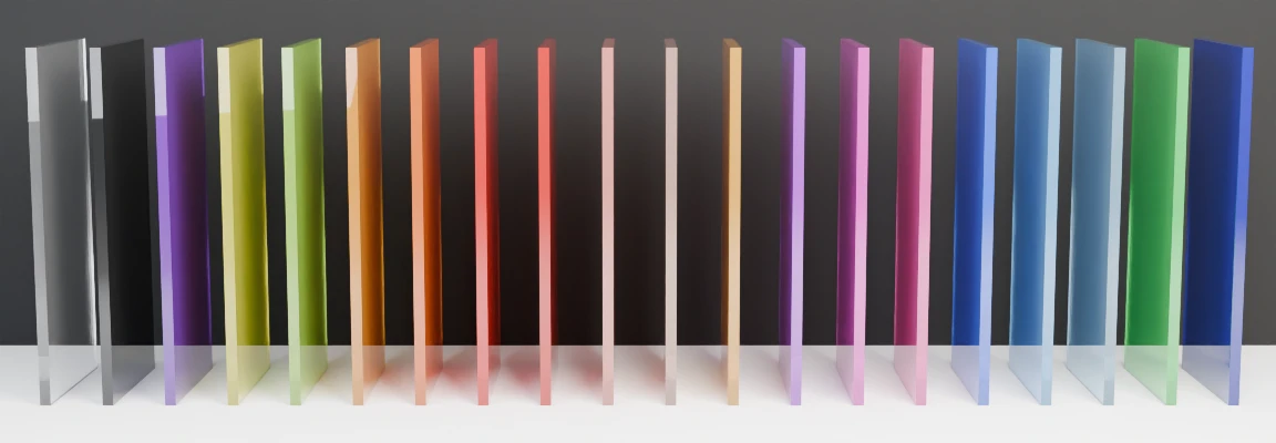 Variedade de chapas de acrílico em diferentes cores e espessuras disponíveis em Campinas - Mundo Transparente Acrílicos